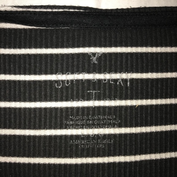 🌼3/$30 Soft & Sexy T 3/4 Sleeve Black and White Stripes - Picture 5 of 5